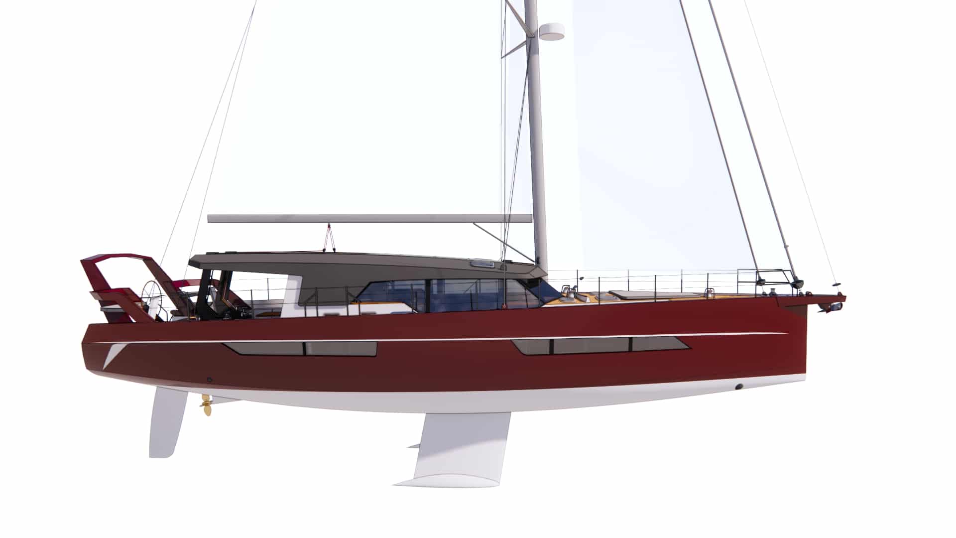 bateau voilier en aluminium