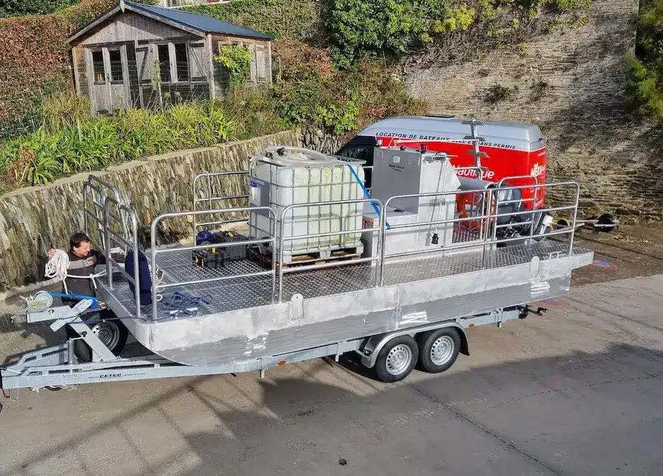 barge aluminium 600 travaux 